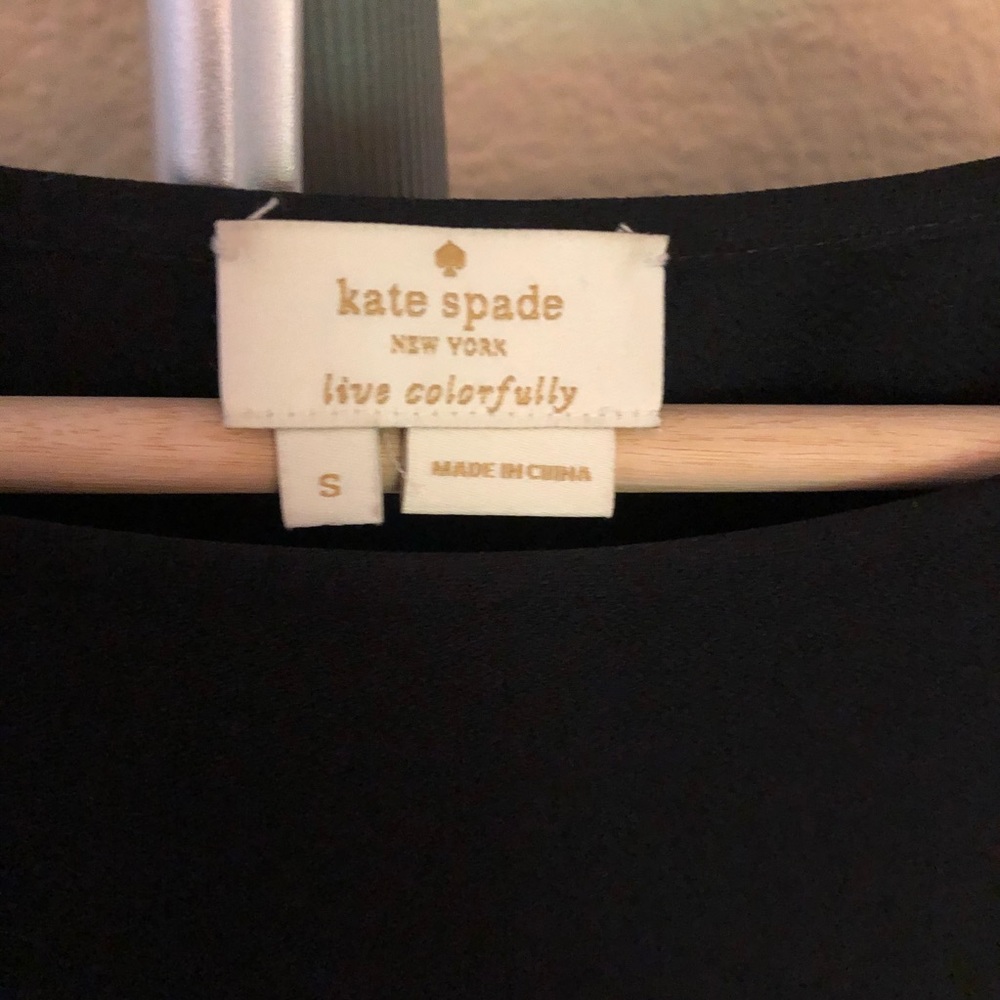 Kate Spade Black Sequin-Fringe Mini shift Dress, S - Picture 5 of 9